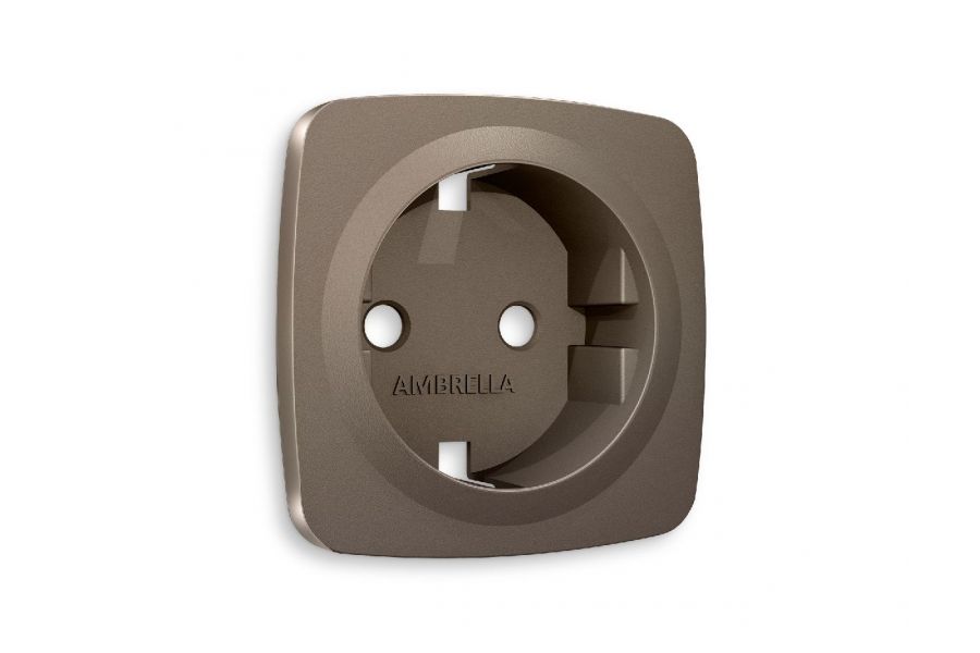 Лицевая панель для розетки с/з Ambrella Volt Omega OP6360