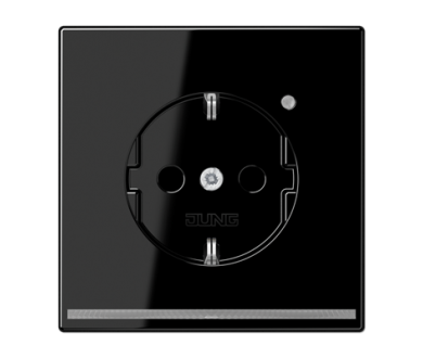 Розетка Schuko с LED подсветкой Jung LS1520-OSWLNW