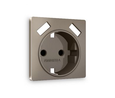 Лицевая панель для розетки с/з со шторками 2USB A+A Ambrella Volt Alfa AP6390
