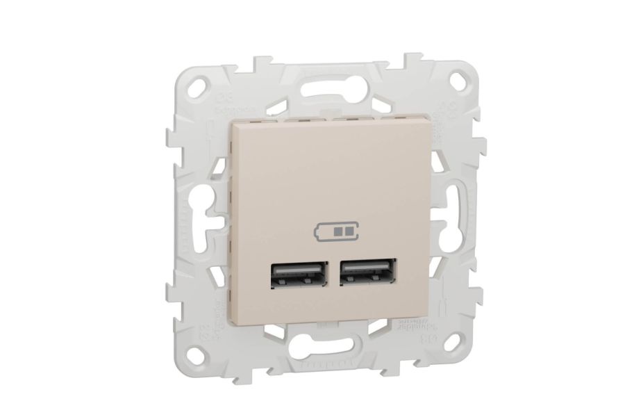 Розетка компьютерная USBx2 Schneider Electric Unica New NU541844