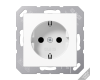 Розетка штепсельная Schuko Jung CD1520EDVPLWW