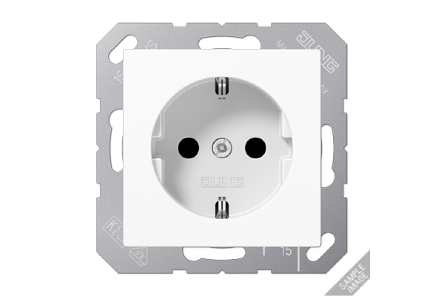 Розетка штепсельная Schuko Jung CD1520EDVPLWW