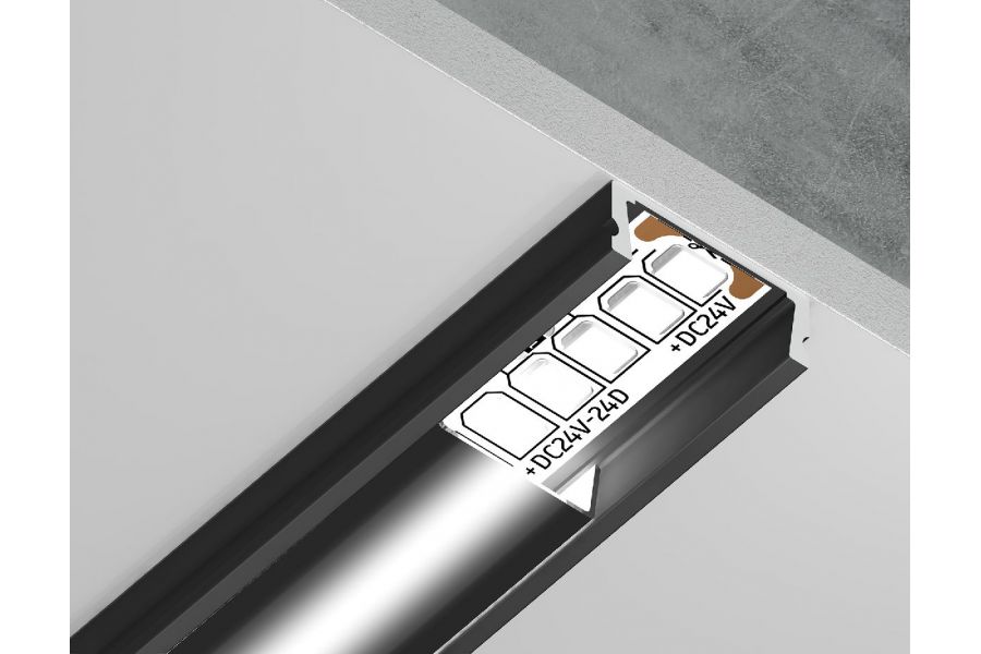 Алюминиевый накладной профиль Ambrella Light Alum Profile GP1700BK/BK
