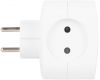 Разветвитель электрический ЭРА SP-4-3USBAC-W на 4 розетки + 3 USB A+C со шторками 10А белый Б0069083