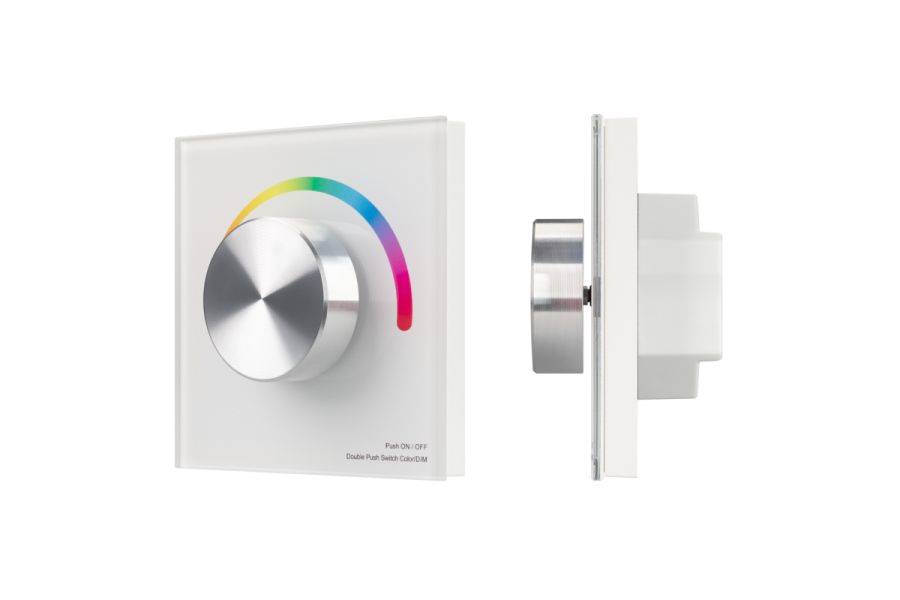 Панель Arlight Smart-P8-RGB-G-IN White (12-24V, 3x4A, Rotary, 2.4G) 033764