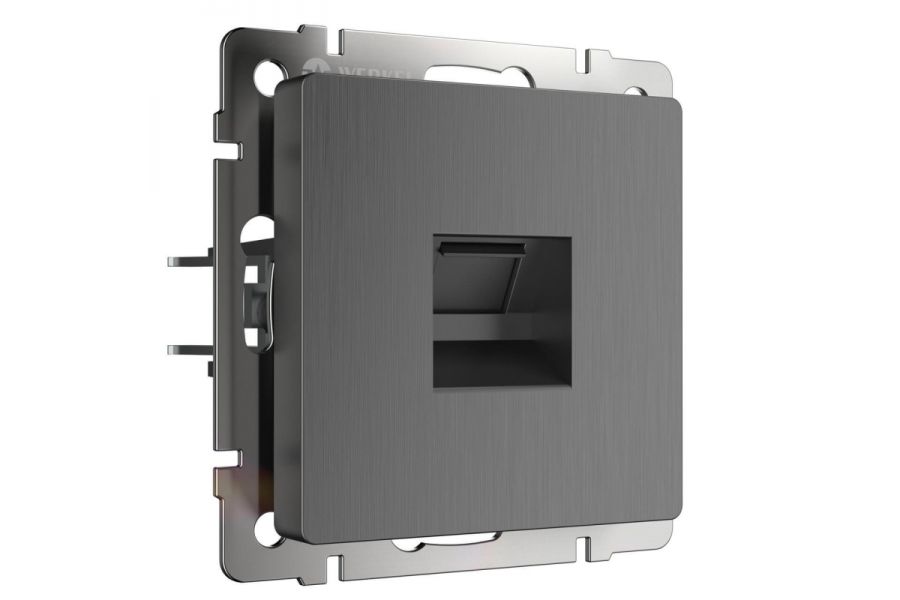 Розетка Ethernet RJ-45 Werkel графит рифленый W1181004 4690389158674