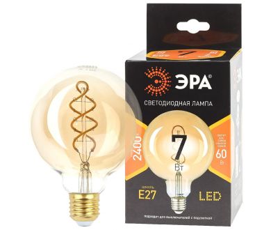 Купить Лампа светодиодная Эра E27 7W 2400K F-LED G95-7W-824-E27 spiral gold Б0047663 Лампа светодиодная Эра E27 7W 2400K F-LED G95-7W-824-E27 spiral gold Б0047663