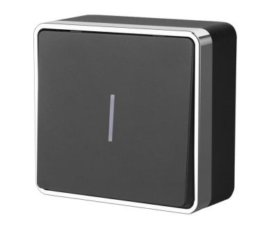 Купить Выключатель одноклавишный с подсветкой Werkel Gallant черный/хром W5010135 4690389163845 Выключатель одноклавишный с подсветкой Werkel Gallant черный/хром W5010135 4690389163845