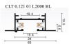 Шинопровод встраиваемый однофазный Crystal Lux CLT 0.121 01 L2000 BL