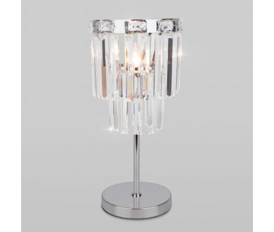 Купить Настольная лампа Eurosvet Elegante 01136/1 хром/прозрачный хрусталь Strotskis a060647 Настольная лампа Eurosvet Elegante 01136/1 хром/прозрачный хрусталь Strotskis a060647