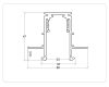 Шинопровод встраиваемый под ГКЛ 9,5мм Ambrella Light Magnetic Standard GL3338-9.5
