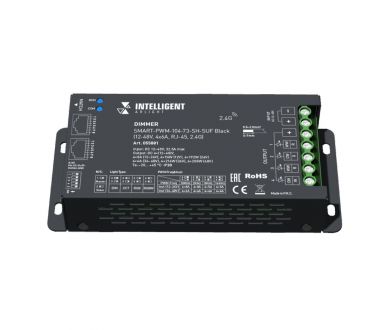 Купить Диммер Arlight SMART-PWM-104-73-SH-SUF Black (12-48V, 4x6A, RJ-45, 2.4G) (IARL, IP20 Металл) 055881 Диммер Arlight SMART-PWM-104-73-SH-SUF Black (12-48V, 4x6A, RJ-45, 2.4G) (IARL, IP20 Металл) 055881