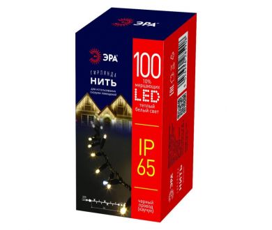 Купить Уличная светодиодная гирлянда ЭРА нить 220V мерцающий теплый белый свет ERAPS-NK10 Б0051888 Уличная светодиодная гирлянда ЭРА нить 220V мерцающий теплый белый свет ERAPS-NK10 Б0051888
