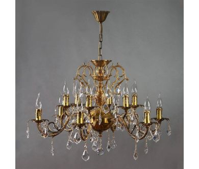 Купить Подвесная люстра Ambiente Alicante 8888/6+6 AB Leaf Crystal Подвесная люстра Ambiente Alicante 8888/6+6 AB Leaf Crystal