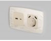 Лицевая панель для розетки 2USB A+C Ambrella Volt Omega OP3310