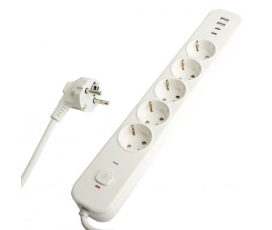 Купить Сетевой фильтр 5-местный с/з и 2 USB-A+2 Type-C 4 Stekker Nova HM21-51-05 50104 Сетевой фильтр 5-местный с/з и 2 USB-A+2 Type-C 4 Stekker Nova HM21-51-05 50104