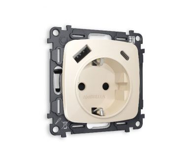 Купить Комплект механизма розетки 2USB A+C 20W (быстрая зарядка) с/з Ambrella Volt Omega MO310010 Комплект механизма розетки 2USB A+C 20W (быстрая зарядка) с/з Ambrella Volt Omega MO310010