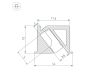 Алюминиевый профиль Arlight SL-BEVEL-H10-F14-2000 ANOD BLACK 044084