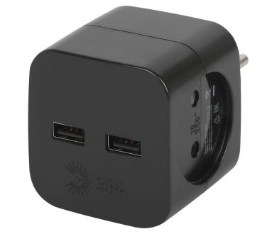 Купить Разветвитель электрический Эра SP-2-USB-B Б0049535 Разветвитель электрический Эра SP-2-USB-B Б0049535