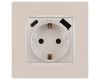 Розетка со шторками с USB type-A+C Эра 12-4108-15 Б0067767
