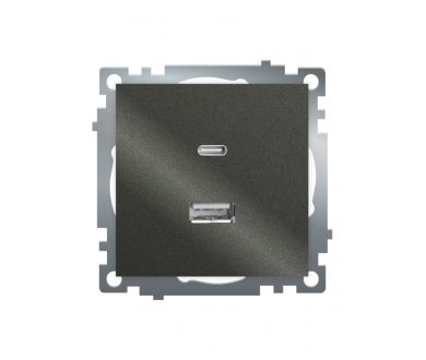 Купить Розетка 2-местная USB + type C Stekker Катрин GLS10-7116-06 50052 Розетка 2-местная USB + type C Stekker Катрин GLS10-7116-06 50052