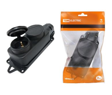 Купить Розетка двухместная с заглушками TDM Electric SQ0612-0010 Розетка двухместная с заглушками TDM Electric SQ0612-0010
