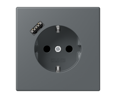 Купить Розетка 2K+З USB Typ A Jung LC1520-18A202 Розетка 2K+З USB Typ A Jung LC1520-18A202