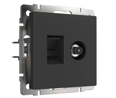Купить Розетка Werkel TV/RJ-45 6 кат черный матовый W1181308 4690389174483 Розетка Werkel TV/RJ-45 6 кат черный матовый W1181308 4690389174483