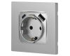Розетка со шторками с USB type-A+C Эра 12-4108-03 Б0067716