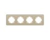 Рамка на 4 поста стеклянная Arlight FRM-OMALI-GS-4-GD 049703