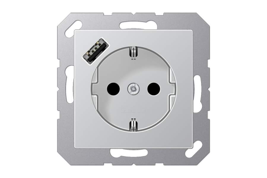 Розетка 2K+З USB Typ A Jung A1520-18AAL