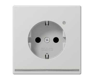 Купить Розетка Schuko с LED подсветкой Jung LS1520-OLGLNW Розетка Schuko с LED подсветкой Jung LS1520-OLGLNW