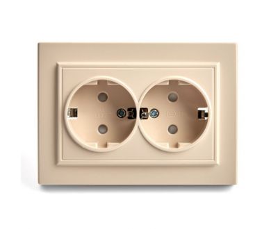 Купить Розетка 2-местная Stekker PST16-9014-02 с защитной шторкой 39240 Розетка 2-местная Stekker PST16-9014-02 с защитной шторкой 39240