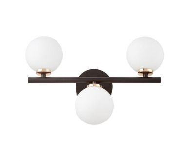 Купить Настенный светильник Lumina Deco Marsiada LDW 6033-3 BK+F.GD Настенный светильник Lumina Deco Marsiada LDW 6033-3 BK+F.GD