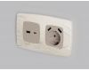 Лицевая панель для розетки 2USB A+C Ambrella Volt Omega OP3710