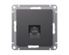 Розетка компьютерная RJ45, кат. 6A, Systeme Electric AtlasDesign Базальт ATN001486