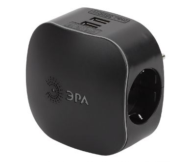 Купить Разветвитель электрический Эра SP-3e-USB-BLACK Б0046364 Разветвитель электрический Эра SP-3e-USB-BLACK Б0046364