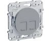 Розетка RJ45 двойная Schneider Electric Odace S53R481