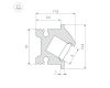 Профиль Arlight SL-BEVEL-H12-F13-2000 ANOD OLIVE GREY 045328