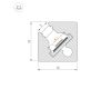 Профиль c экраном Arlight SL-KANT-H10-SQUARE-2000 CHAMPAGNE GOLD (Алюминий+пластик) 055320