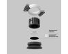 Встраиваемый светильник Maytoni Technical Downlight Round DL058-12W3K-TRS-B