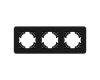 Рамка на 3 поста стеклянная Arlight FRM-OMALI-SFGS-3-BK 049713