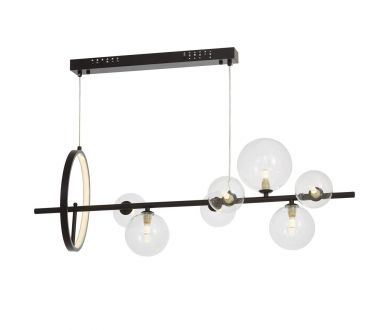 Купить Подвесная люстра Lumina Deco LDP 7033-7 BK+CL Подвесная люстра Lumina Deco LDP 7033-7 BK+CL