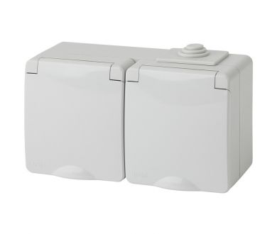 Купить Розетка ЭРА Эксперт 2х2P E IP65 со шторками 16A 250V 11-2604-03 Б0035992 Розетка ЭРА Эксперт 2х2P E IP65 со шторками 16A 250V 11-2604-03 Б0035992