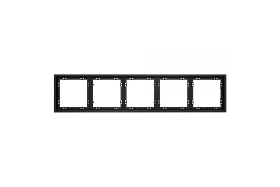 Рамка на 5 постов Voltum S70 VLS100508 (черный матовый)
