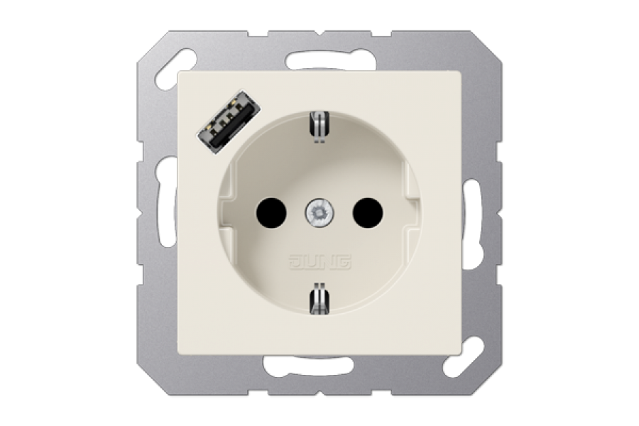 Розетка 2K+З USB Typ A Jung A1520-18A