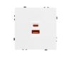 Механизм розетки с быстрой USB зарядкой Arlight SCT-NOBE-MUAC-SFPL-FC-WH (65W, QC3) 054316