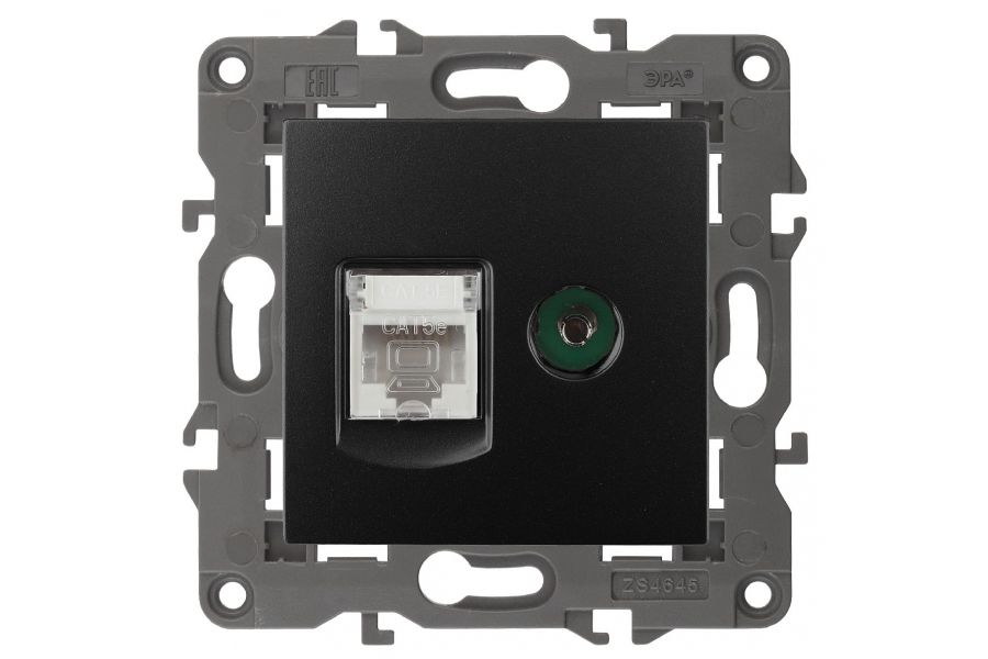 Розетка RJ45+TV Эра 14-3110-05 Б0034318