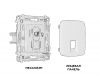 Комплект механизма компьютерной розетки RJ-45(8P8C) CAT6 со шторкой Ambrella Volt Omega MO332010