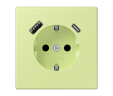 Купить Розетка 2K+З USB Typ AC Jung LC1520-15CA222 Розетка 2K+З USB Typ AC Jung LC1520-15CA222